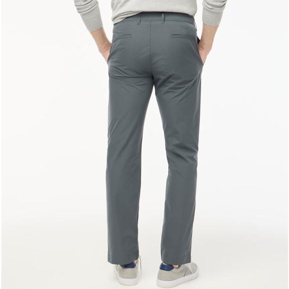 J.Crew Flex Straight Tech Chino Pants Mens 35x32 Tarnished Metal Stretch Zip Fly - Picture 2 of 9